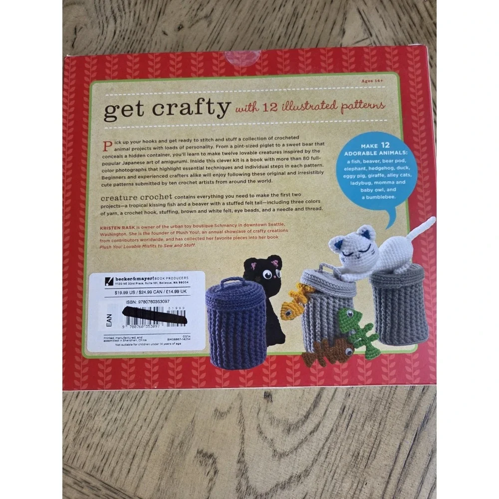 Creature Crochet Kit 12 Adorable Animal Patterns DIY Crafts New Crochet Kit